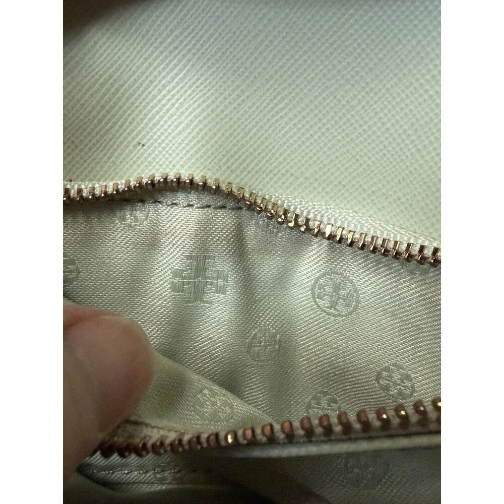 Tory Burch Robinson Floral Perforated Medium Wallet Mint Julep - Picture 9 of 16
